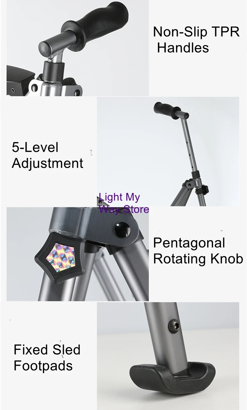 2026 New Model Lift-and-Fold Walker, Aluminum Alloy Non-Slip Walking Aid, Health Care Walking Cane