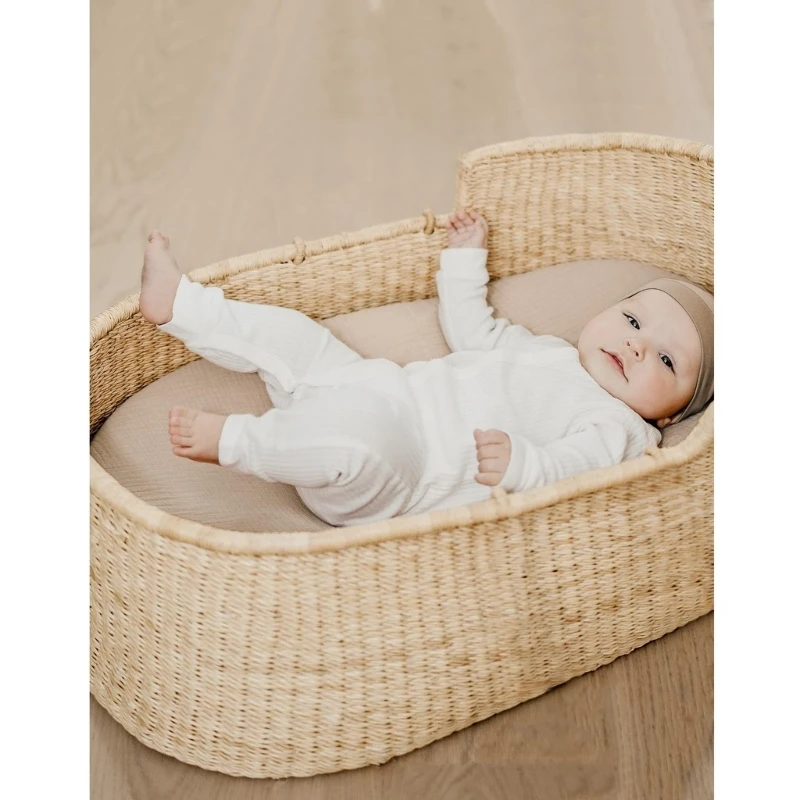 1pc/2Pcs Comfortable Crib Fitted Sheet for Infant Soft & Breathable Bassinet Fitted Case Baby Bed Nursery Bedding Stuff