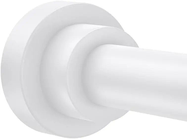 

Adjustable Tension Shower Curtain Rod 31-80 in No Drilling Stainless Steel for Bathroom Room Divider, White