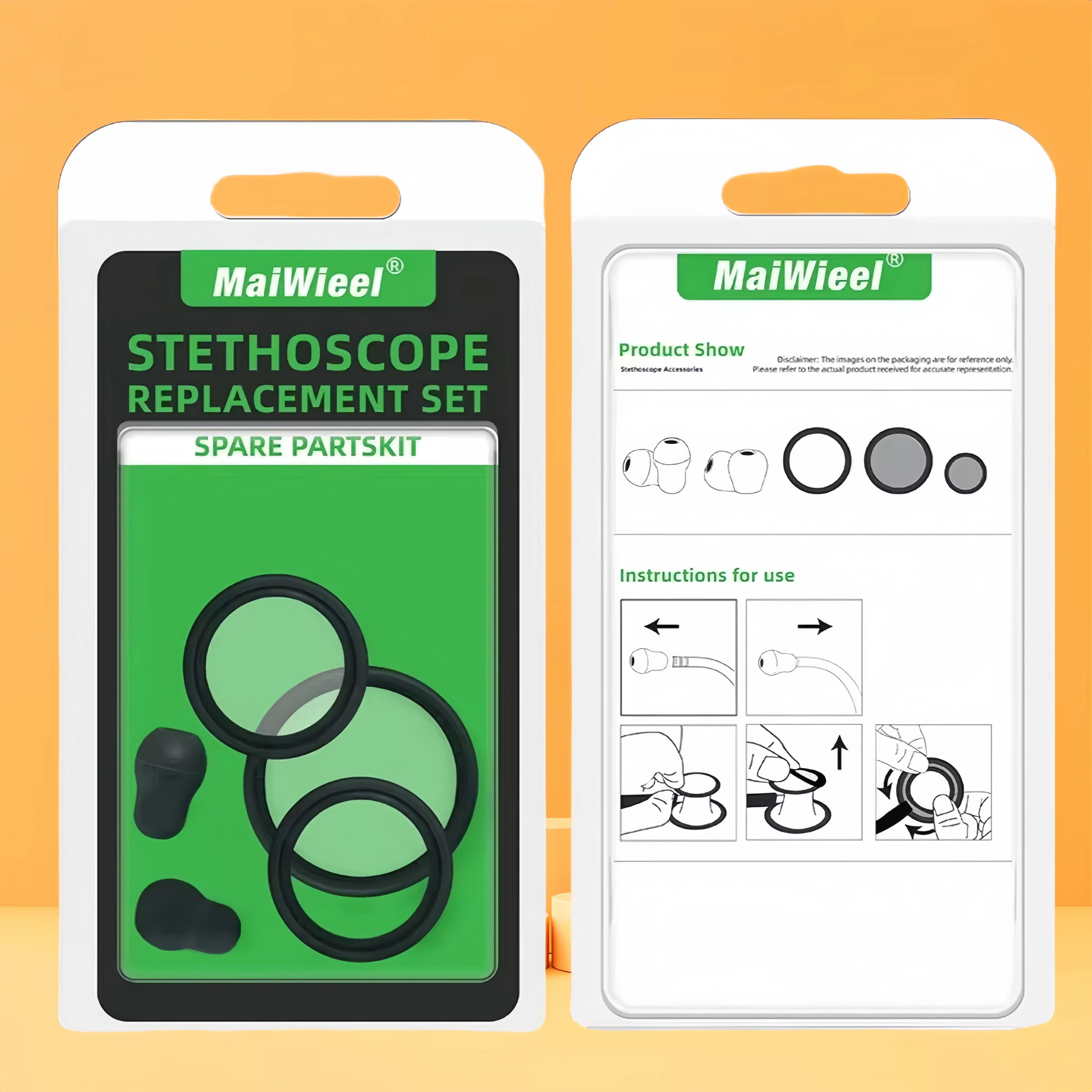 

for 3M Littmann Stethoscope Spare Parts Kit Compatible with Classic III Cardiology IV Black, Eartips, Adult Pediatric Diaphragms