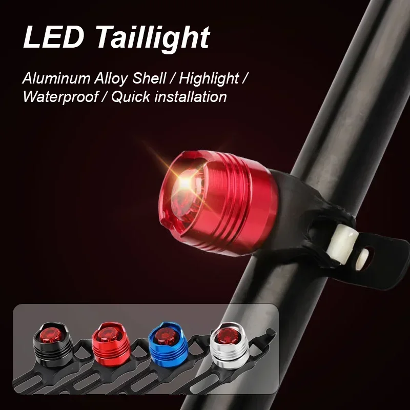 مصابيح تحذير السلامة لركوب الدراجات، خفيفة الوزن، ضوء خلفي للدراجة، سطوع LED، ضوء خلفي للدراجة، مصابيح خلفية MTB، ملحقات ركوب الدراجات #1
