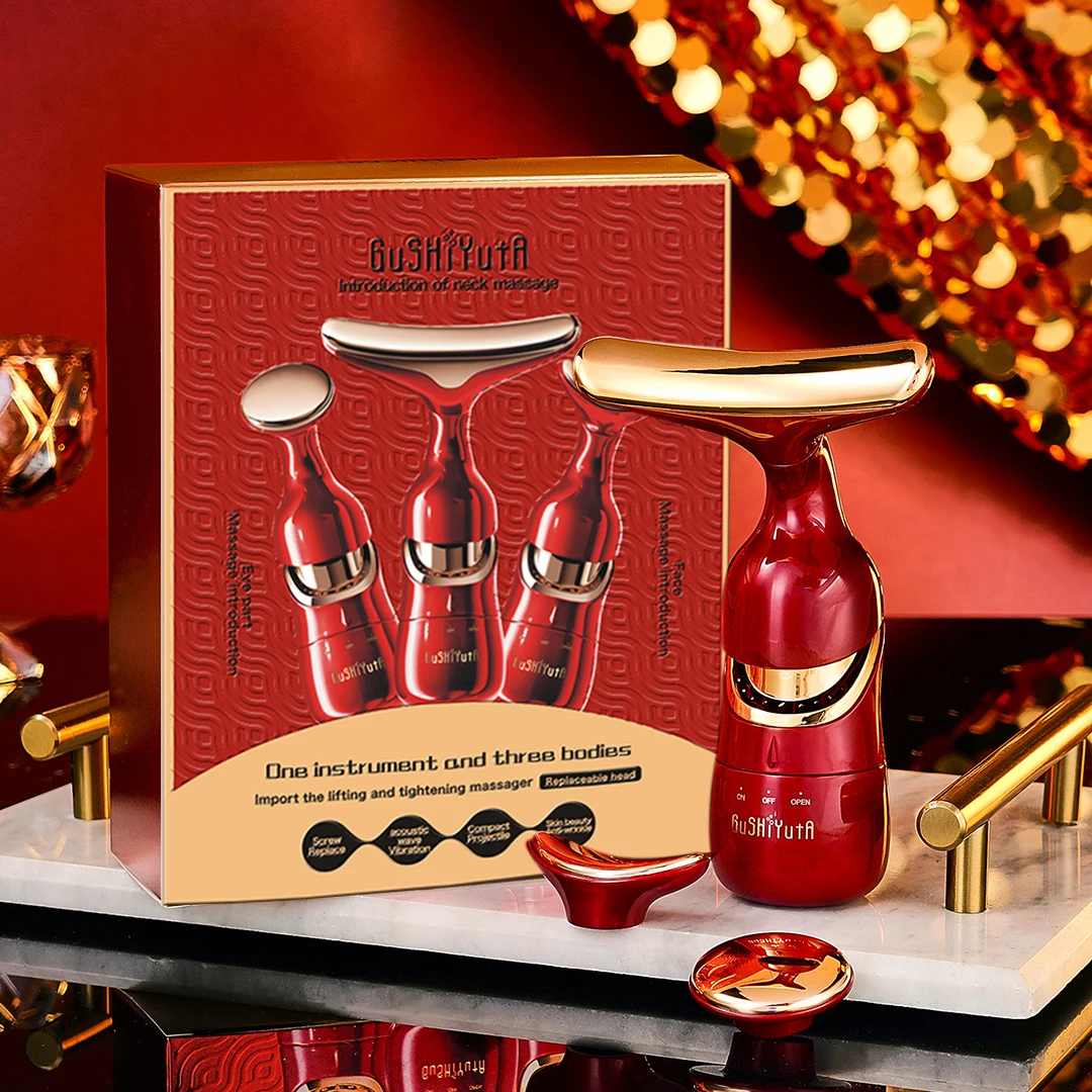 1 قطعة 3 رؤساء مدلك الوجه الرقبة تدليك الوجه العين مقدم مكركرنت تجديد الجلد مكافحة الشيخوخة جهاز الجمال بالجملة #6