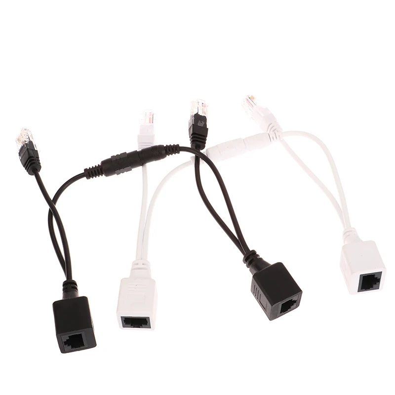 1 Set POE Cable Passive Power Over Ethernet Adapter Cable POE Splitter RJ45 Injector Power Supply Module 12V For IP Camea