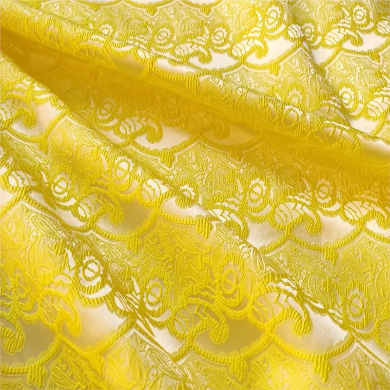 Textured lace-patterned jacquard fabric for women Paisley dresses and shorts