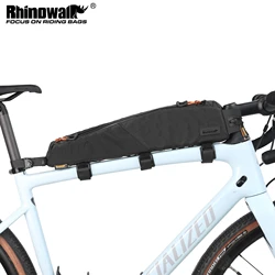 Rhinowalk BIke Top Tube Bag Cycling Water-Repellent Front Frame Bag For MTB&Road Bike With 18 Inch Or Larger Frame Length