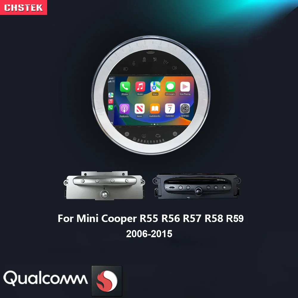 

CHSTEK Car Radio Android 13 Carplay For BMW Mini Cooper R55 R56 R57 R58 S Clubvan Clubman Coupe 2006-2015 GPS Bluetooth WIFI 4G