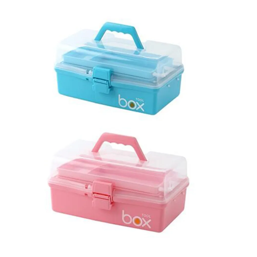 boite-de-rangement-de-medicaments-compacte-et-portable-boite-d'urgence-en-plastique-multicouche-pour-la-maison-le-bureau-les-voyages-le-camping-l'exterieur-rose