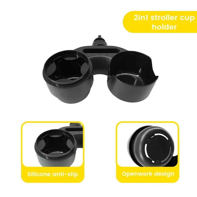 2-in-1 Universal Stroller Tray & Cup Holder Non-Slip Grip  Quick-Release Design Compatible for Most Strollers