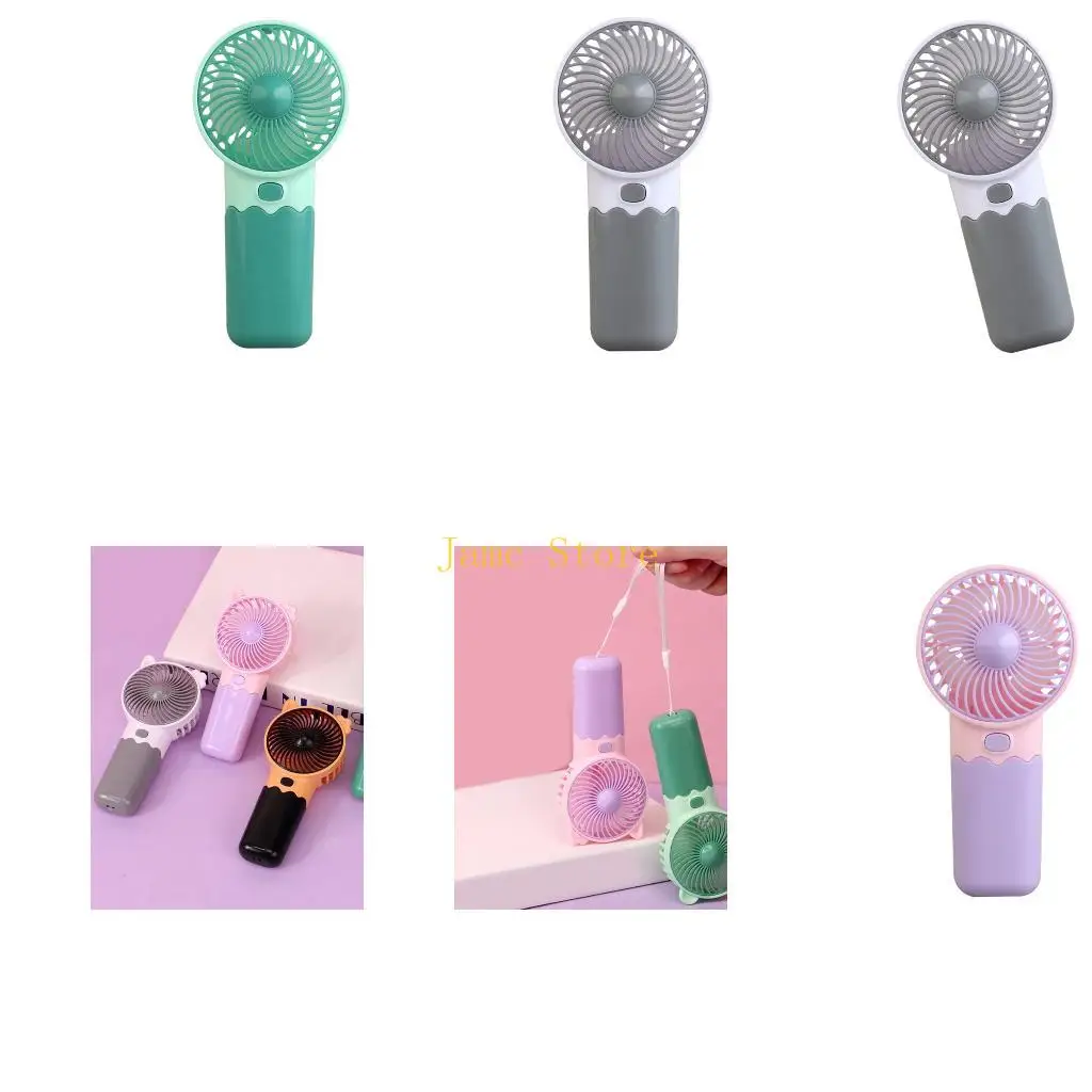 LX0B Energy Efficient Portable Fan With Included Rope Works Need 2X3A Batteries