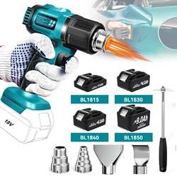 Cordless Heat Gun for Makita 18v Battery,350W 990℉ Fast Heating Soldering Hot Air Gun for Shrink Tubing,PVC Wrap,Crafts,Car Wiri