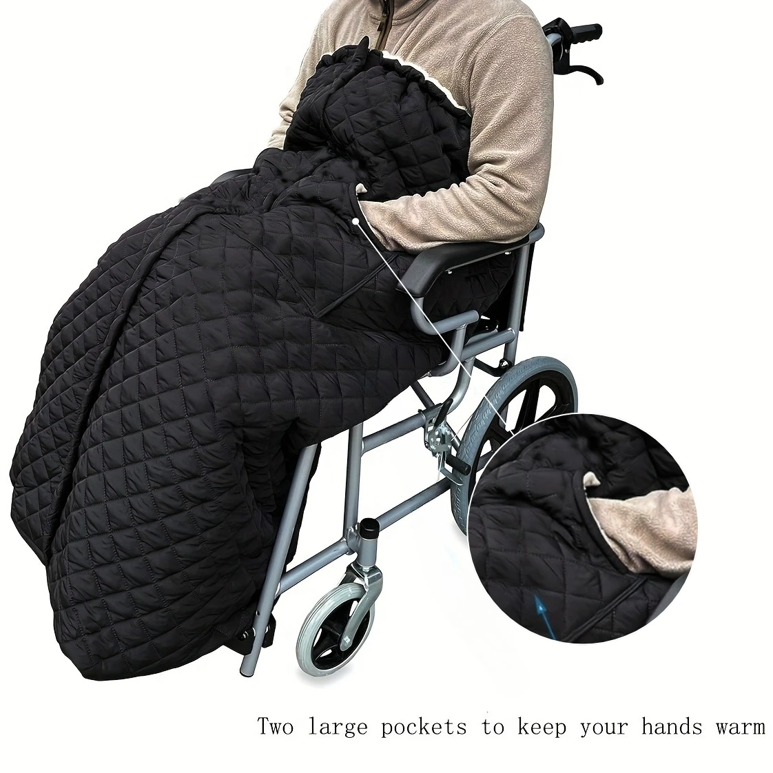 Large Wheelchair Leg Thermal Warming Bag Lower Limb Warm Blanket for Mobility‑Impaired Adults Keep Legs & Feet Warm for Outdoor