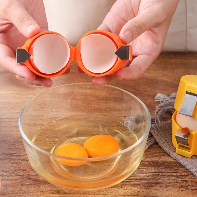 Household Egg Shell Separator Kitchen Food Grade Egg White Separator Stainless Steel Tablet Egg Opener Universal Baking Tools