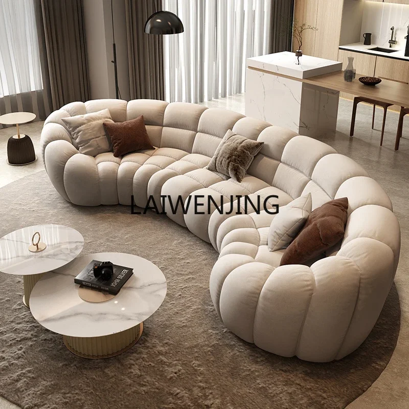 LYN Modern Curved Bubble Sofa U-shaped Villa Wabi Sansan Fabric