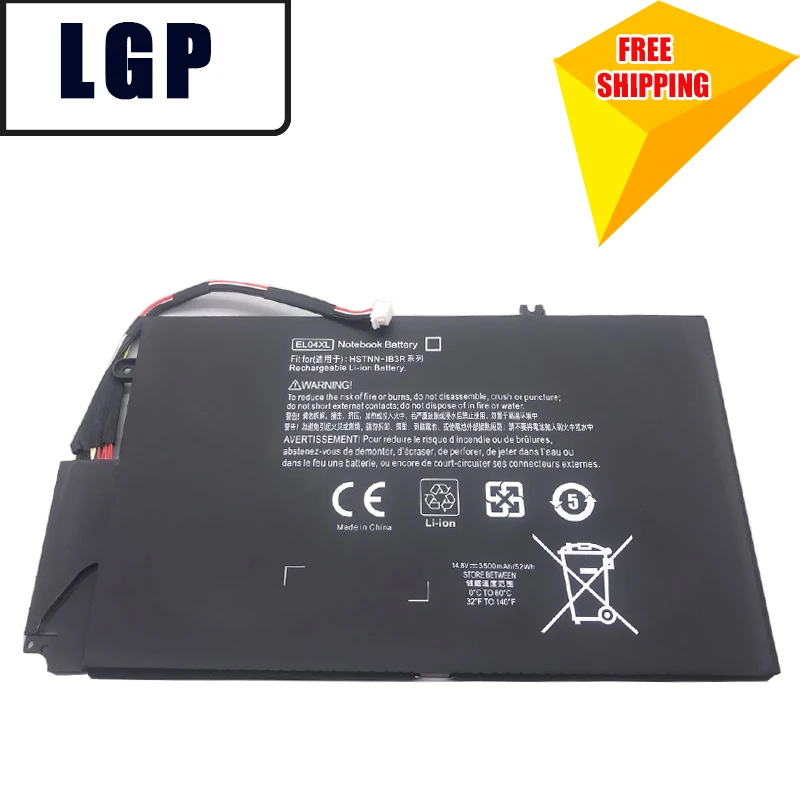 

ОПТОВАЯ ПРОДАЖА Новый оригинальный аккумулятор для ноутбука EL04XL для HP Envy TouchSmart 4 серии HSTNN-IB3R HSTNN-UB3R TPN-C102 681879-1C1 681879-171