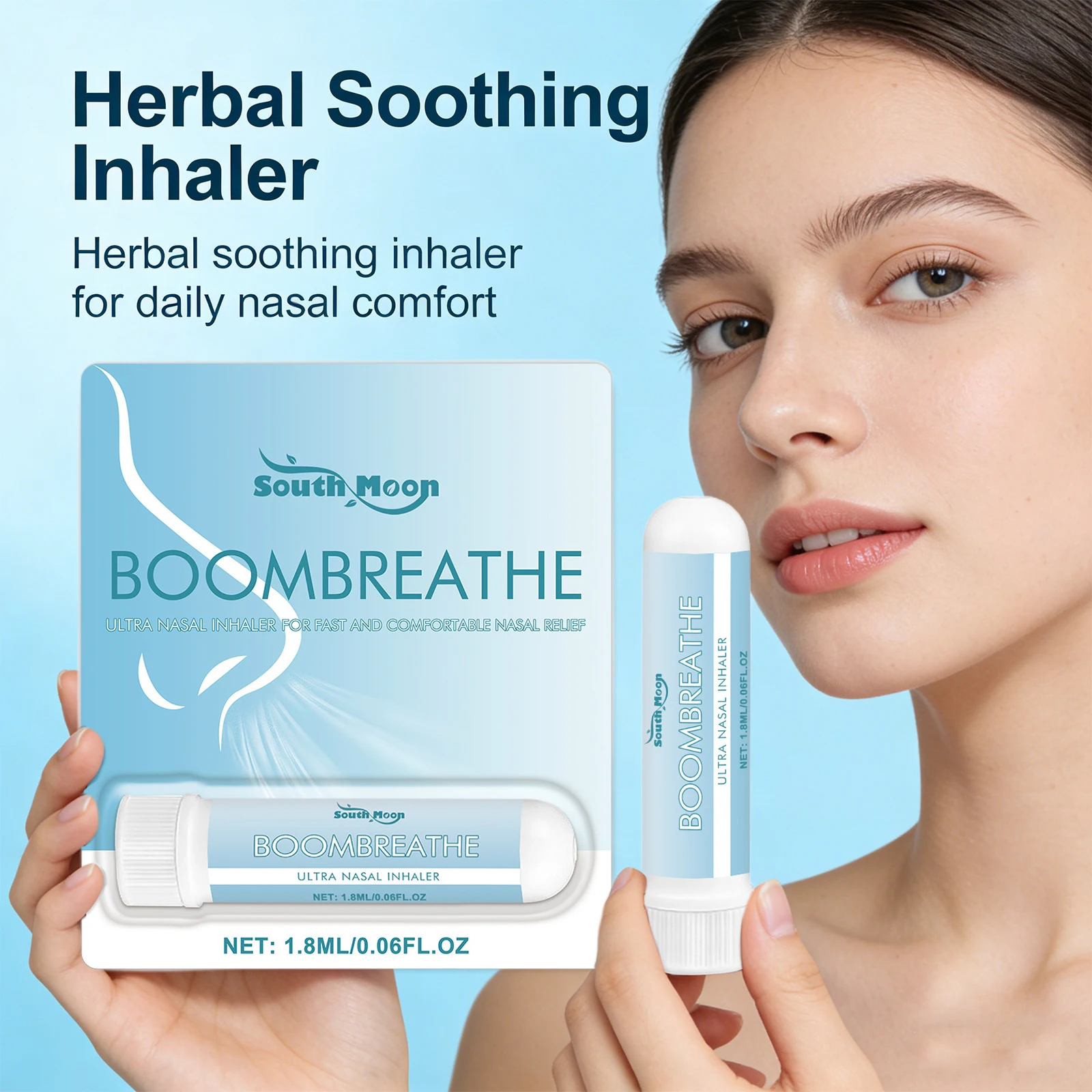 Herbal Soothing Inhaler Cleaning Nasal Improve Discomfort Gentle and Non-irritating Nasal Inhaler Long-Lasting Refreshing
