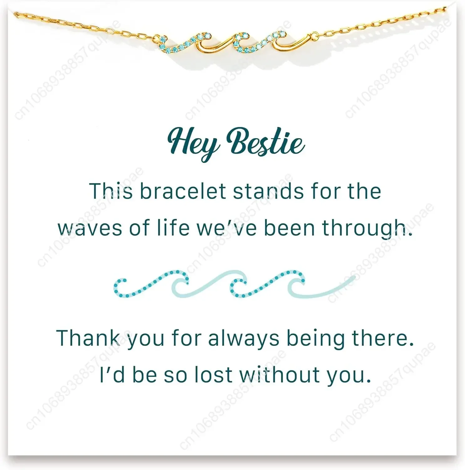 

Friend Gifts for Women, Birthday Gifts for Women Friendship, Wave Bracelet for Friend, Gift for Friends Female, B