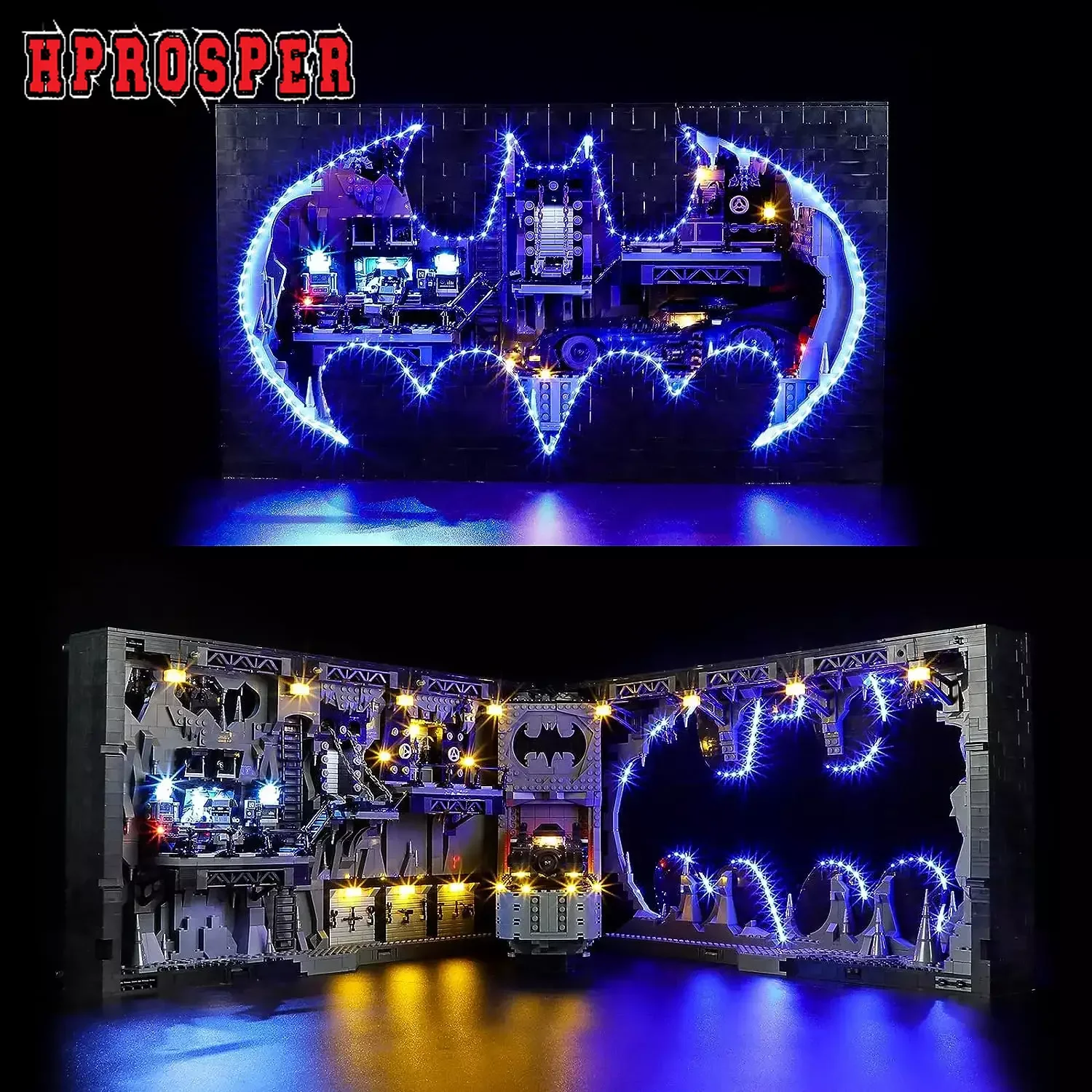 

Hprosper 5V светодиодный Lights для 76252 batпещера Shadow Box декоративная лампа с батарейным отсеком (конструкторы Lego в комплект не входят)