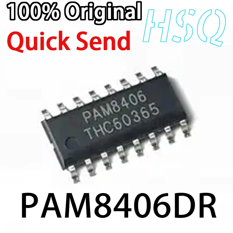 

5PCS PAM8406 PAM8406DR 5W Stereo Audio Amplifier IC Chip New Original SMD SOP-16