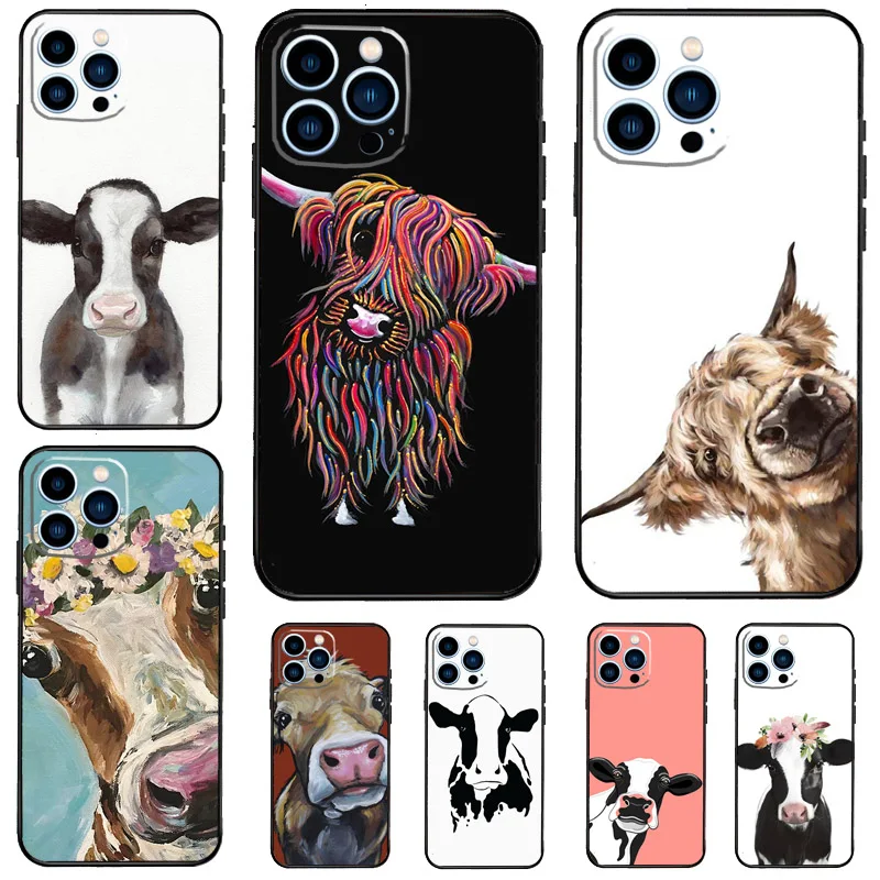 Cute Cartoon Cow Case For Samsung Galaxy M55 M15 M12 M13 M14 M54 M23 M16 M11 M21 M31 M20 M34 M52 M32 M36 M56