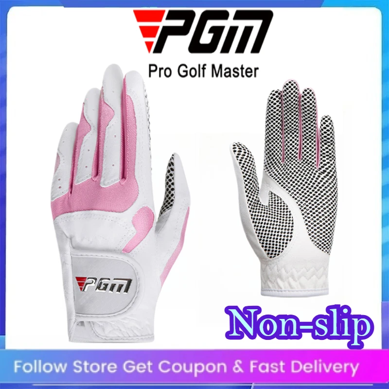 

Womens PGM Golf Gloves One Pair Left Right Hand Anti Slip Professional Outdoor Sports Gloves