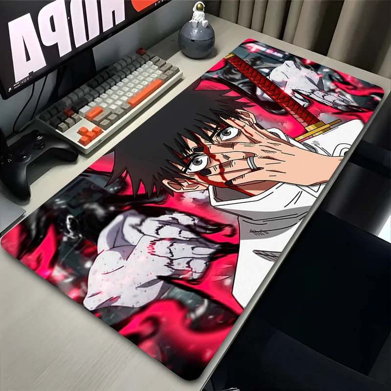 HD Anime Purple Mouse Pad XXL Yuta Okkotsu Gaming Keyboard Rug Laptop Jujutsu Kaisen Mousepad PC Gamer Cabinet Extended Desk Mat