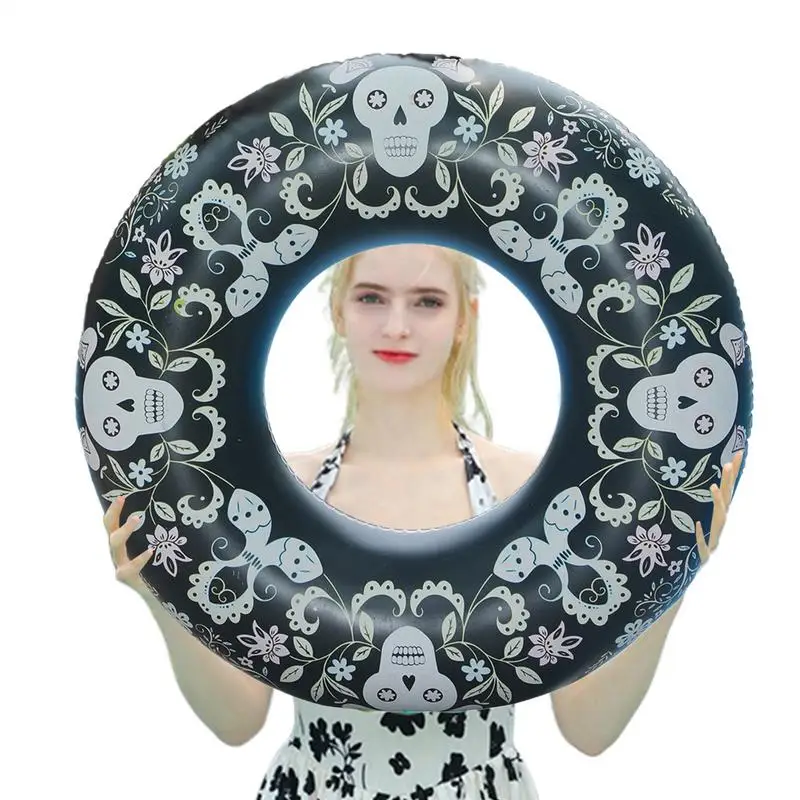 

Swimming Ring Lightweight Swimming Floating Portable Inflatable Color-changing Pool Ring For Travel Park Hiking Camping