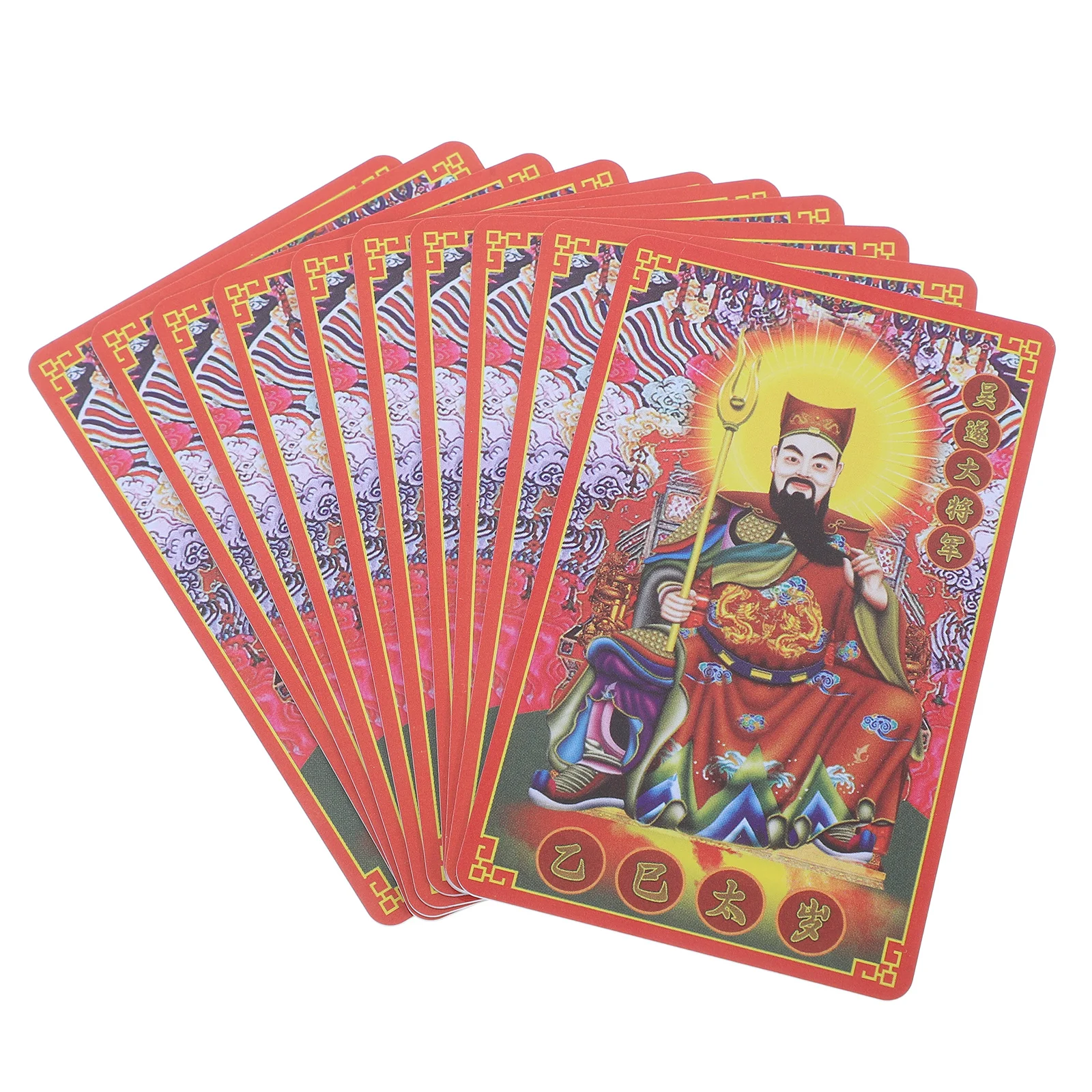 Year of Tai Sui and Snake Good Luck Wealth Amulets Chinese Style Pvc Protection Cards