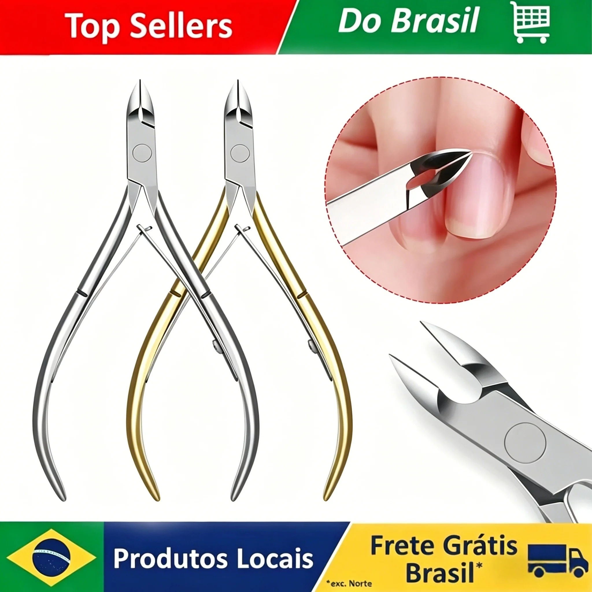 Stainless Steel Cuticle Nipper Professional Remover Scissors Finger Care Manicure Nail Clipper Dead Skin Tools Gold and SliverSt