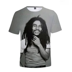 2023 Fshion Bob Marley 3D T Shirt Summer New Casual T Shirt Men's Women's Oversized Hip Pop Tops Bob Marley Unisex Streetwear