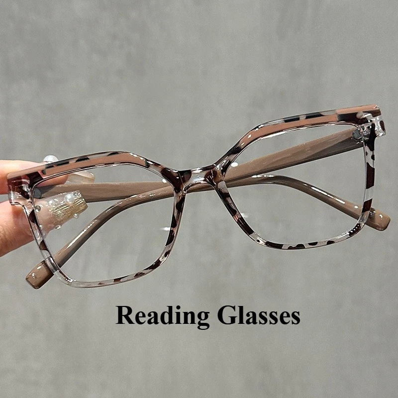 Rechteckige + gespleißte farbige Lesebrille, neutrale High-End-Texturbrille, Anti-Blaulicht, kann als dekorative Brille verwendet werden