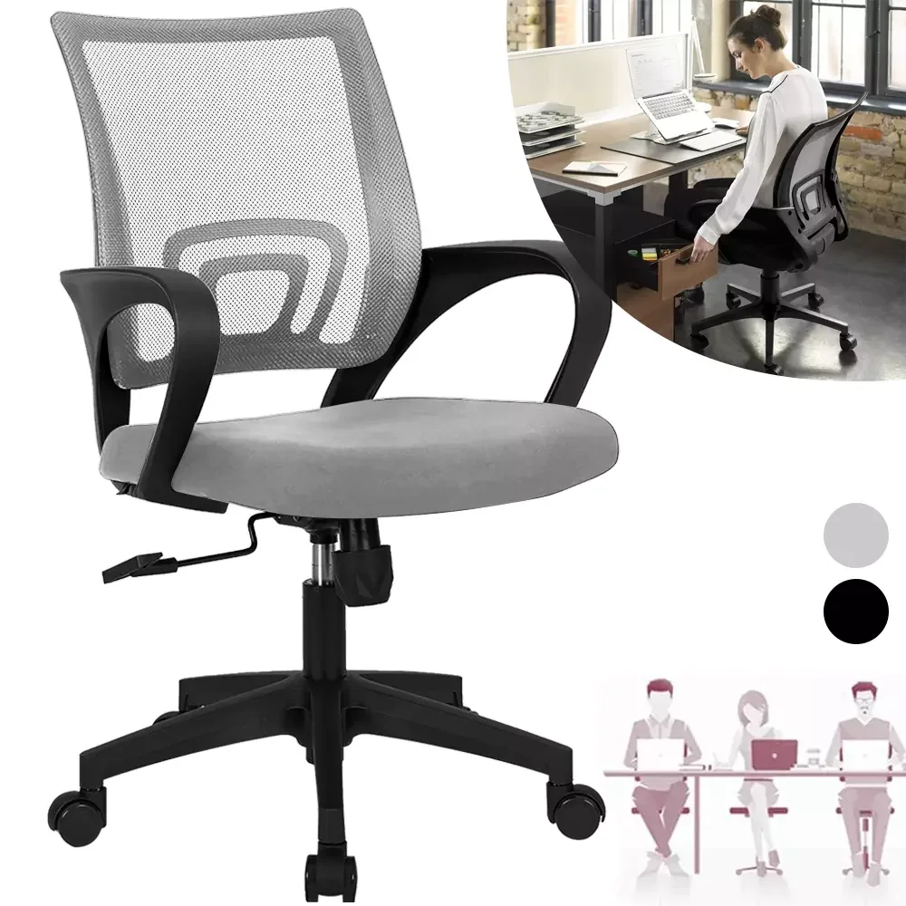 [EU Stock] Office Chair Adjustable Desk Swivel Chairs Computer Chair Lumbar Support Ergonomic Office Chair Home Office Chair