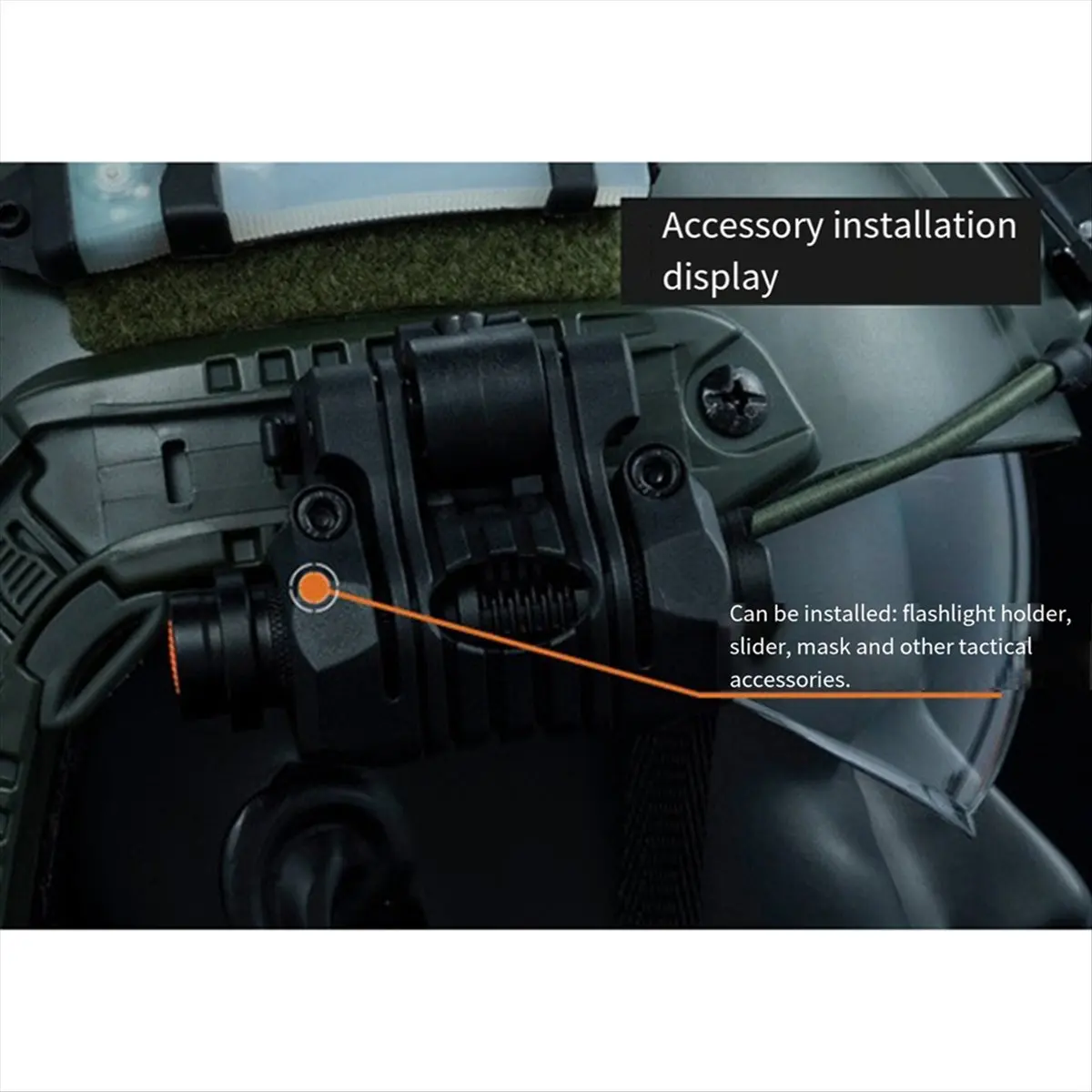 ABGN For FAST Helmet Rail Accessories Multifunctional DIY for Protective Gear Arc Portable Helmet Rail Accessories, A2
