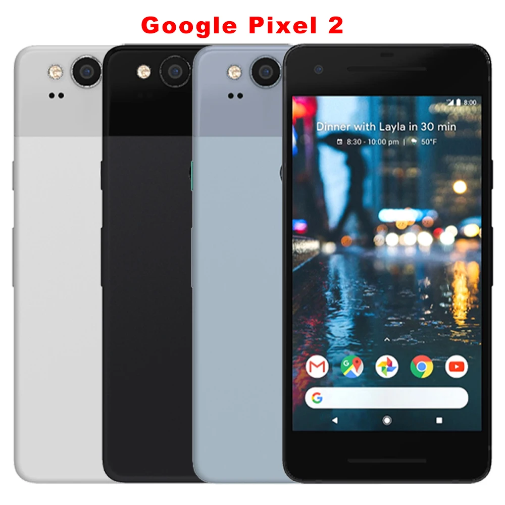 هاتف Google Pixel 2 Pixel 2 الأصلي مقاس 5.0 بوصة ثماني النواة 4G LTE Android pixel 2 هاتف محمول 4GB + 64GB/128GB Google Pixel 2 #1