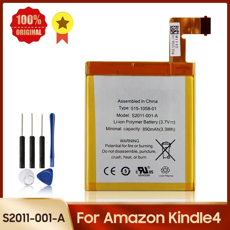 

Replacement Battery S2011-001-A For Amazon Kindle 4 5 6 D01100 515-1058-01 MC-265360 DR-A015 High Quality Batteries 890mAh