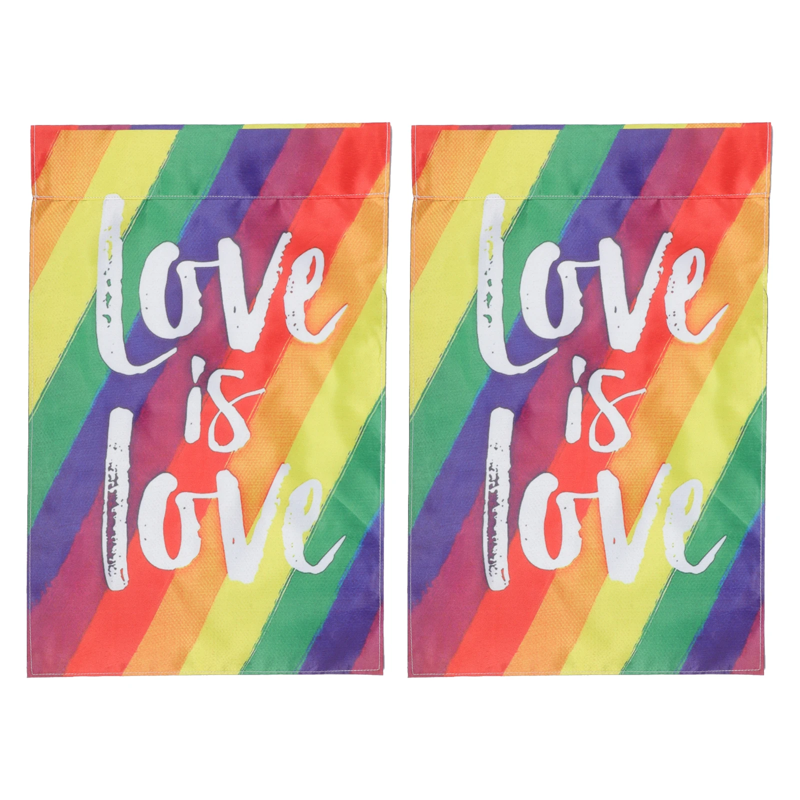 

2pcs Hanging Flag Ornament Flags Durable Reusable Lightweight Outdoor Decorative Banners Garden