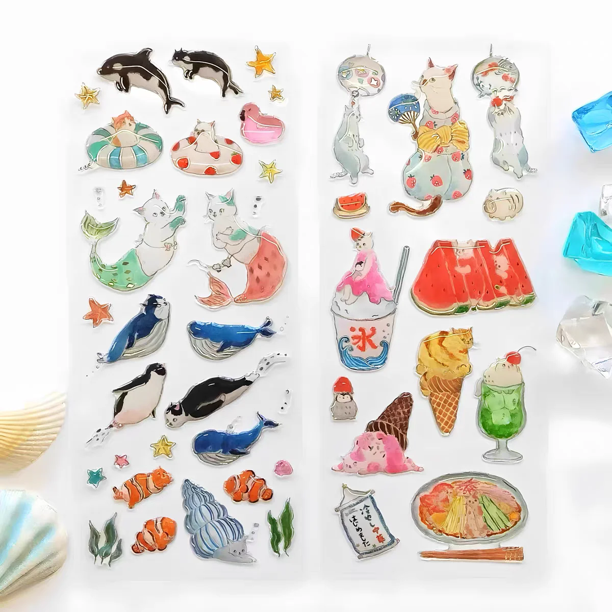 �y�Z�[�����z4 �s�[�X/���b�g�C�̓����L�V���o�[�v���X�X�e�b�J�[�X�N���b�v�u�b�L���O Diy �W���[�i���������킢���X�e�b�J�[����N���X�^���X�e�b�J�[