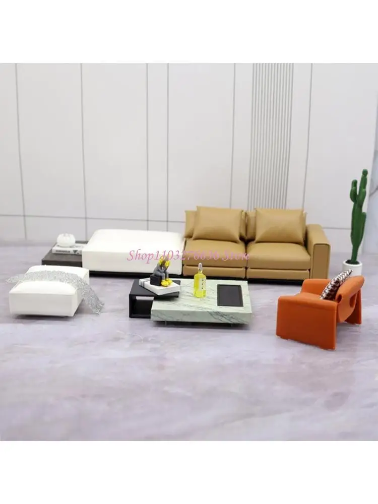 

R6FD Realistic 1/20 Scale Plastic Sofa for Dollhouses Model Displays and Artistic Creations