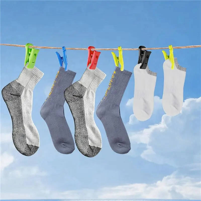 AT63-120 Sock Clips For Washing Machine And Dryer, Sock Clips With Hooks,Sock Holder Washing Machine,Directly Into The Drawer