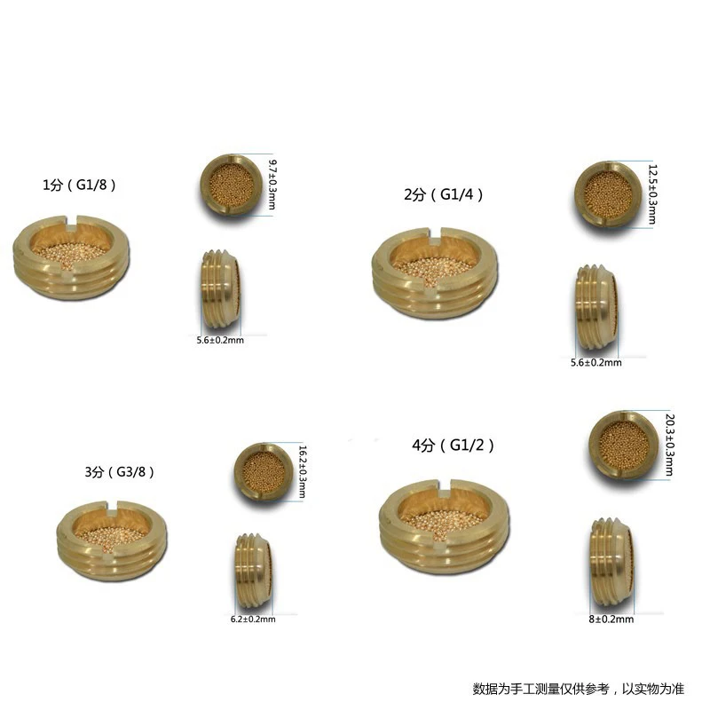 Copper Thread Powder Sintered Integrated Muffler, In-Line Circular Muffler, Sound-Removing, Filtering, Dust-Proof And Breathable