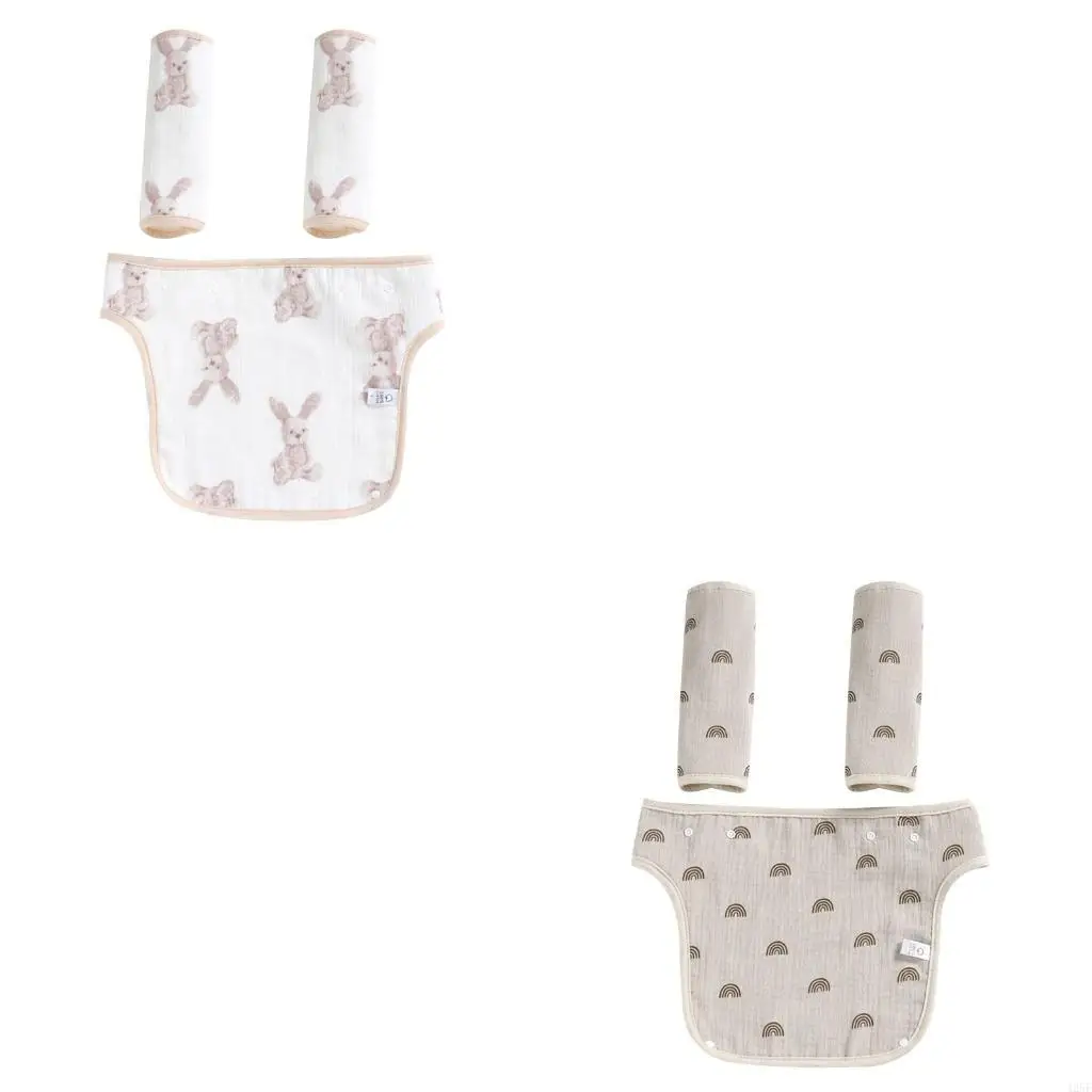 

Baby Waist Stool Drool Bib Newborn Infants Teething Soft Cotton Pad Saliva Towel Multi-Function Baby Strap Dinner Bib 425F