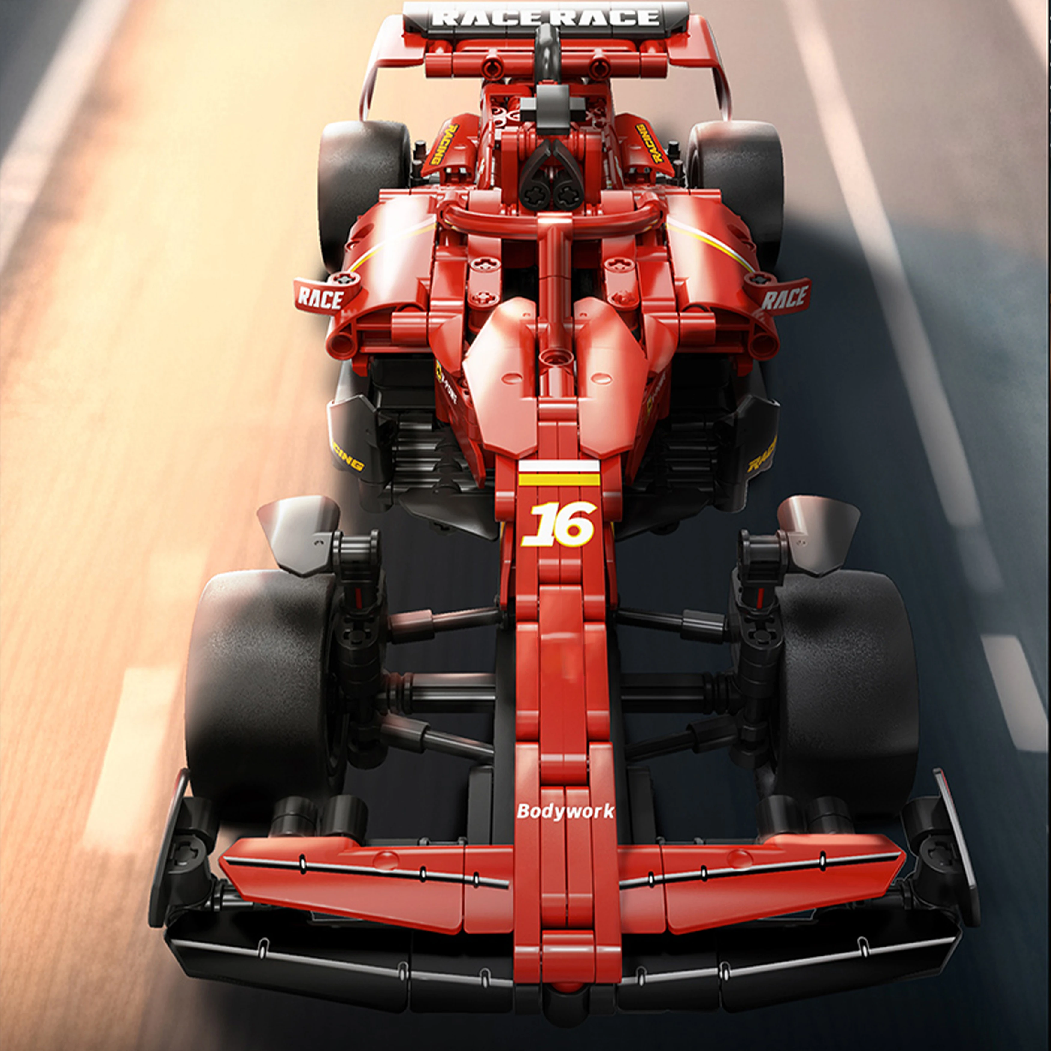 500-700 + قطعة التراجع F1 سباق السيارات بنة عدة المنقولة سرعة سيارة لعبة البناء نموذج هدية للأصدقاء واللاعبين