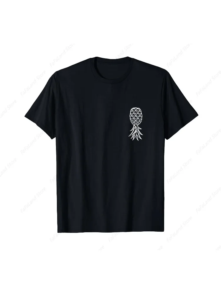 AliExpress NONE Pineapple Upside Down Pineapple Subtle Swinger Lifestyle T-Shirt for Men Women Cotton Summer Top Tee