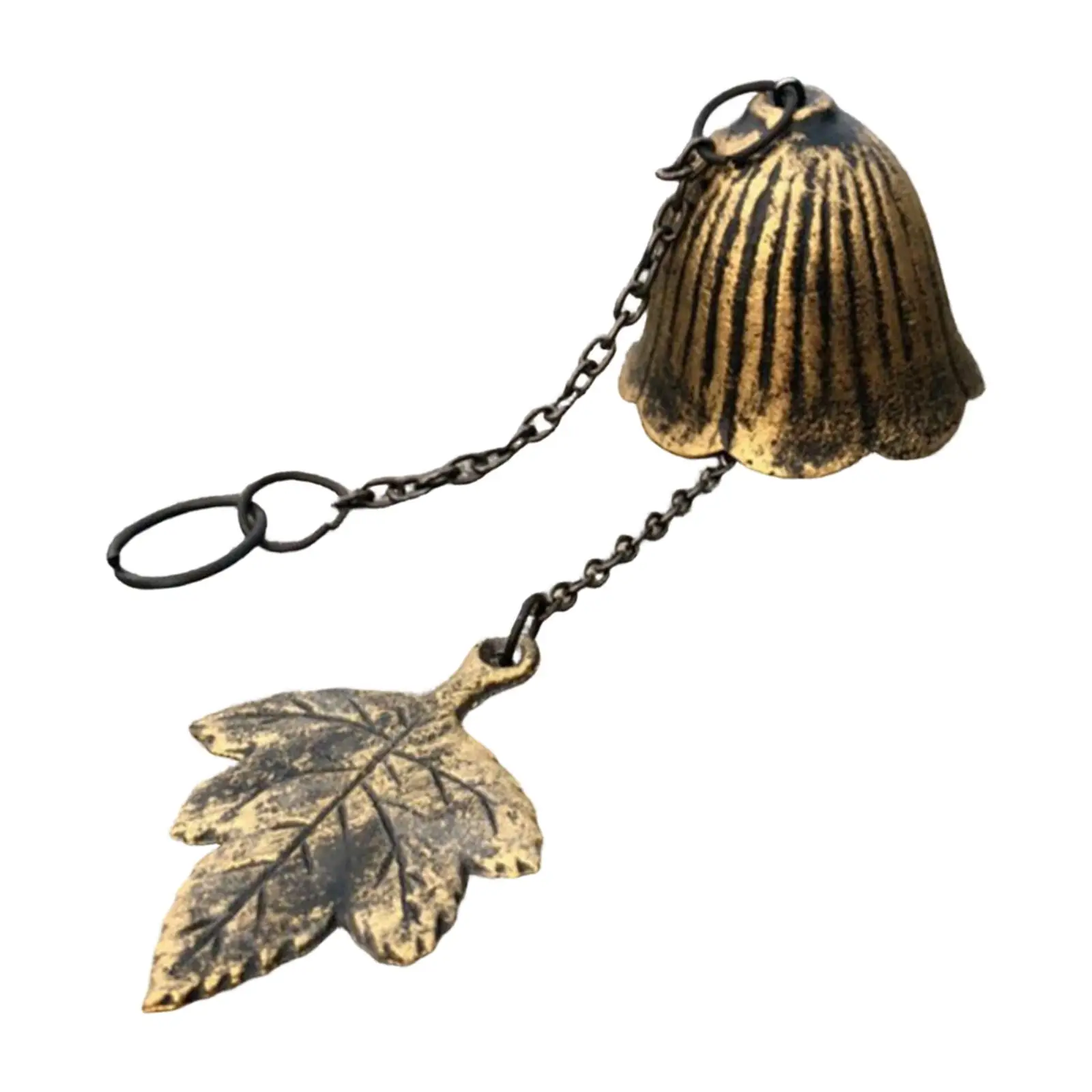 Metal Wind Chime, Retro Leaf Wind Bell, Home Decor Decorative Elegant Craft Creative Windchime for Outdoor Backyard Balcony