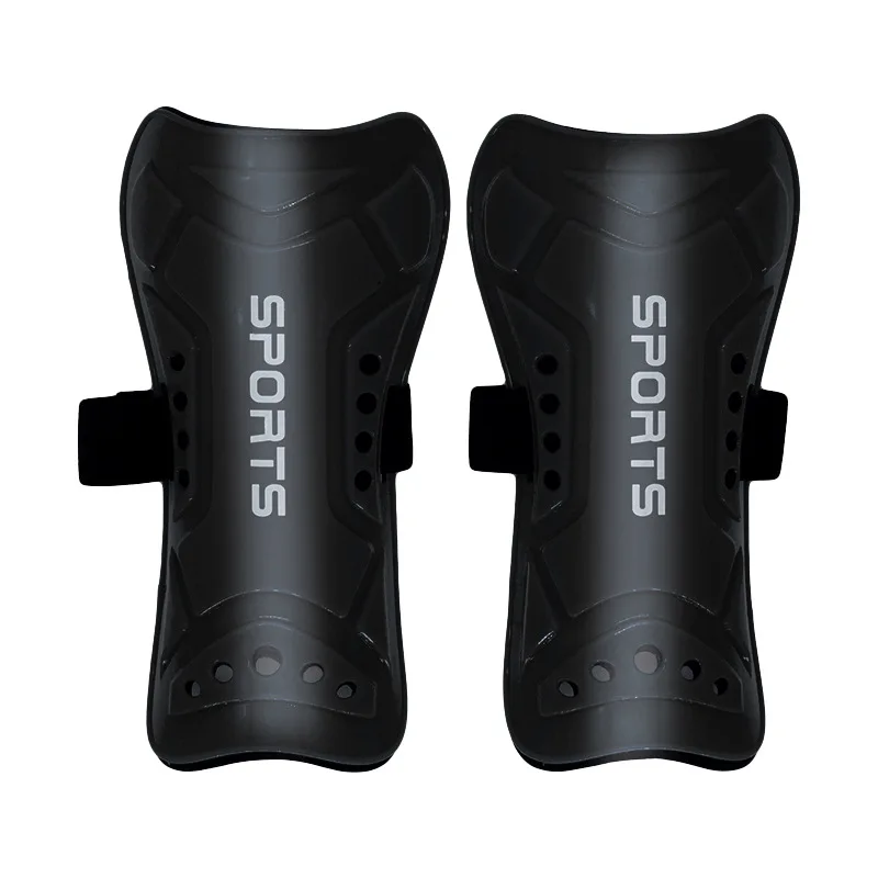 Football Shin Boys Guards Male Perforated Belt Pads Children Light Hard Guard Board Flashboard Guard Sports Gear Soccer Socks