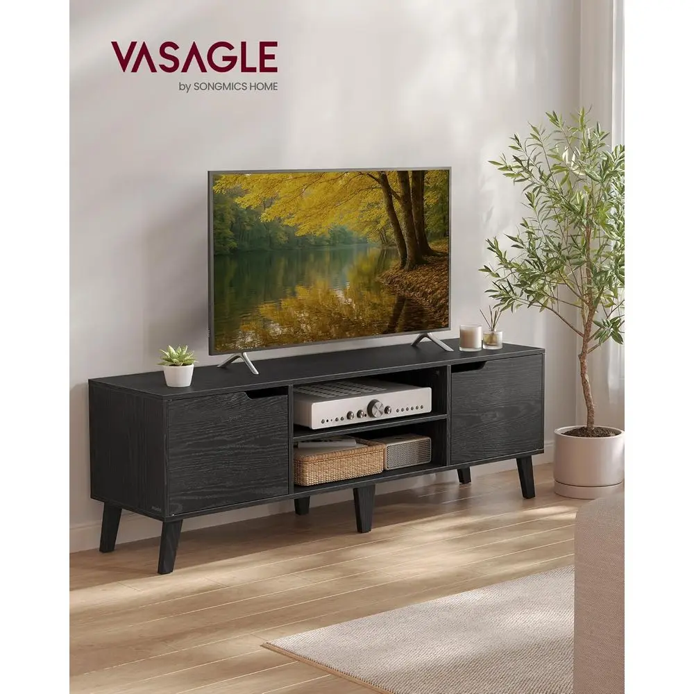 TV Stand or 65-Inch TVs, Entertainment Center with Adjustable Shel, 58-Inch Long Media ole Table, Transitional Style, or Living