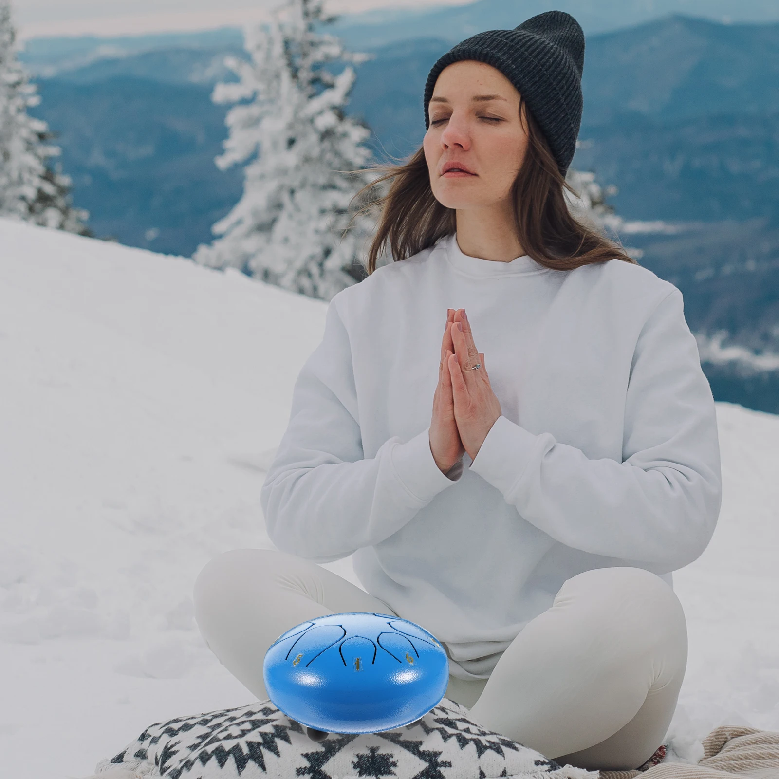 

Hollow Drum Ethereal Hand Disc Instrument Tongue Kit Drums Percussion Pan for Singing Dancing