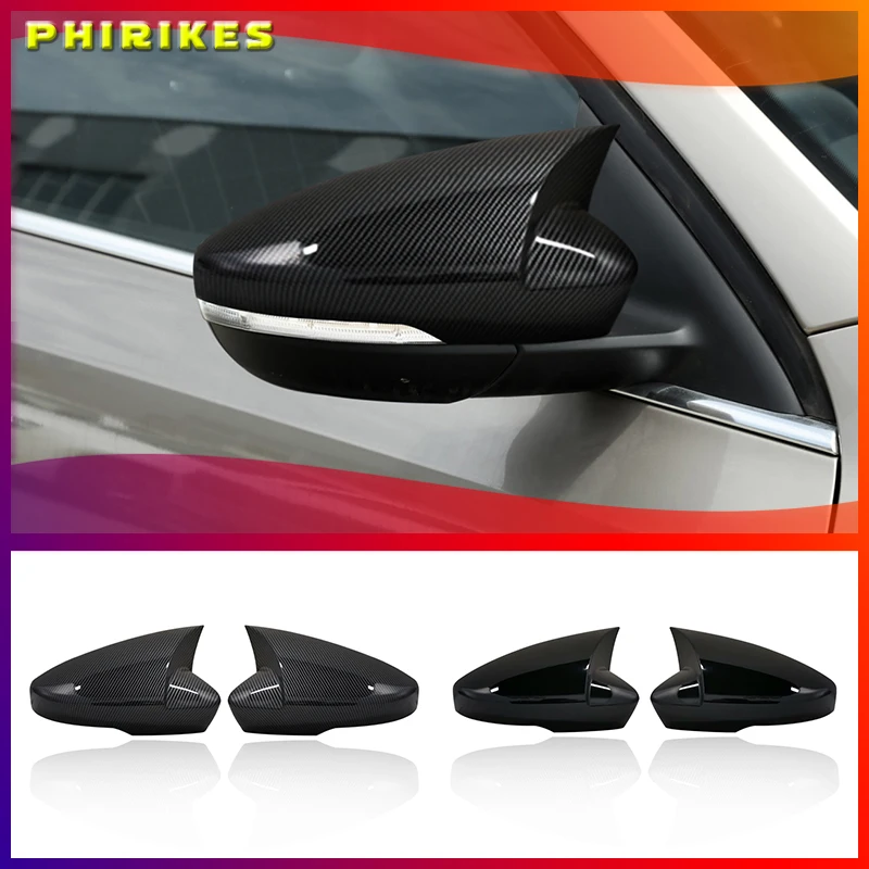 For Skoda Octavia US 2013-2019 For VW T-ROC 2017-2019 Car Rearview Side Mirror Cover Wing Cap Exterior Door Case Trim Sticker