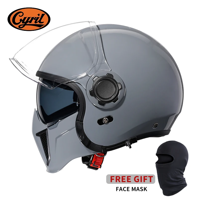 Modular Motorcycle Helmet Full Face Open Face Retro Helmets DOT ECE APPROVED CYRIL OP12A Capacete De Moto Masculino