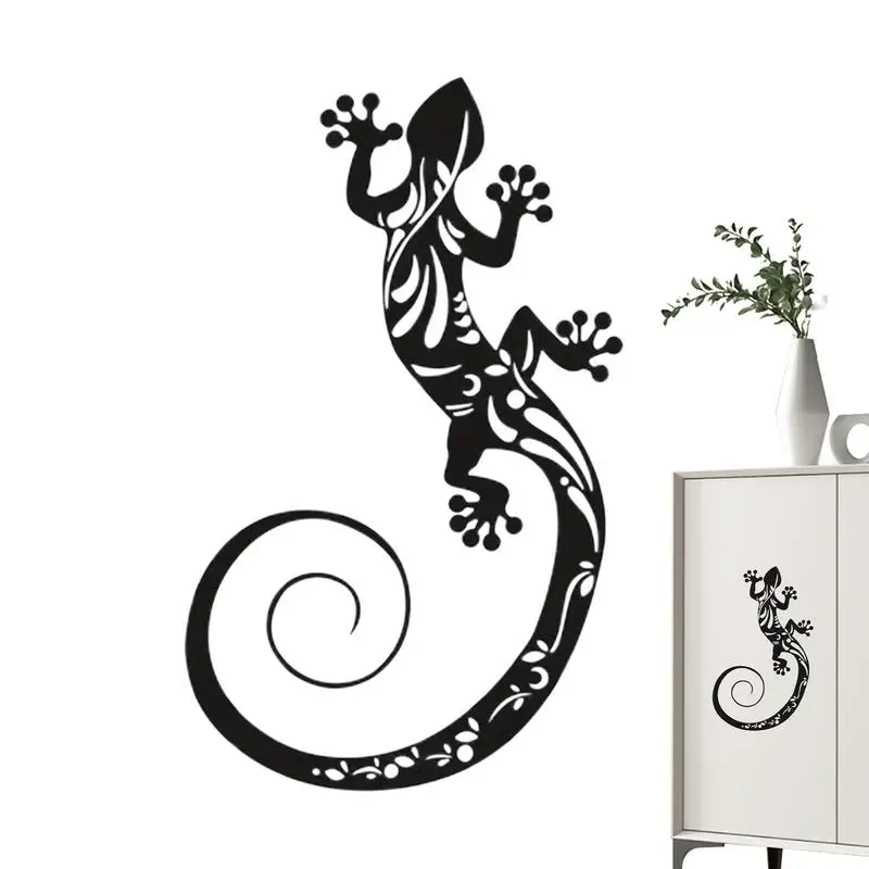 Gecko Wanddekoration Metall Gecko Hof Gartendekoration Metallkunst Eisenkunst Eidechse Wandskulptur Hangable Gecko Wandkunst Skulptur