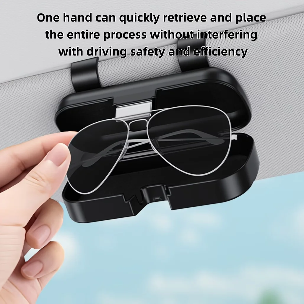 

Car Sun Visor Clip-On Glasses Case Vehicle-Mounted Fashion Glasses And Shades Holder Receipt And Cross-Border Storage Organizer